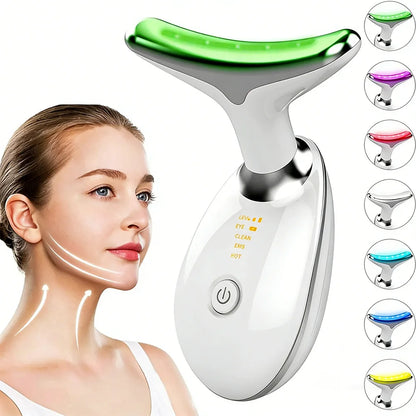 3-in-1 LED Neck & Face Massager | EMS Microcurrent Lifting Device
