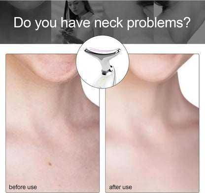3-in-1 LED Neck & Face Massager | EMS Microcurrent Lifting Device