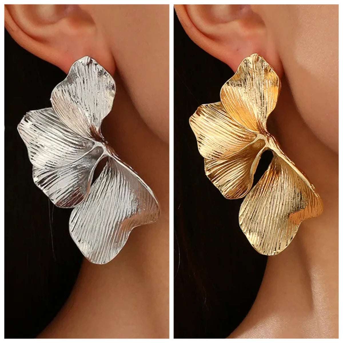 Vintage Irregular Geometric Earrings Metal Stud Earrings for Women Trend 2025 Gold Piercing Earring Jewelry Серьги Женские