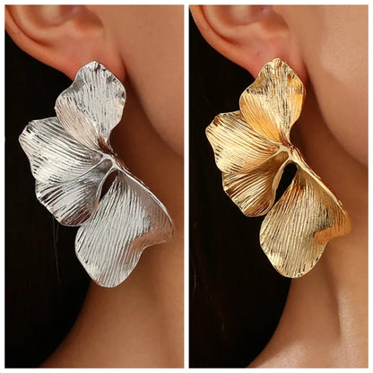 Vintage Irregular Geometric Earrings Metal Stud Earrings for Women Trend 2025 Gold Piercing Earring Jewelry Серьги Женские